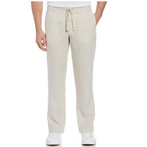 Perry Ellis Drawstring Linen Pants | Mens 36, Natural Tan NWT